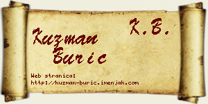 Kuzman Burić vizit kartica